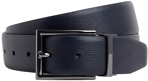 Hackett London Herren Reversible Belt, Blue (Navy/Green), 32