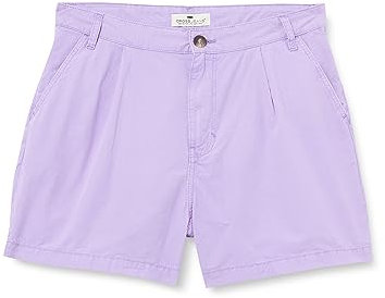 Cross Damen Pleated Chino Shorts, Lilac, 30W EU
