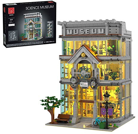 barweer Science Museum Architecture City Bausteine,MOC Modular Buildings Modellbausatz Set,Geschenkbox für Erwachsene,Klemmbausteine Haus (3794 Stücke) Mork 10206