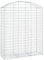 vidaXL Panier de Gabions Arqué Cage à Gabion Mur de Gabion Panier à Pierre Gabion pour Pierre Jardin Patio Extérieur 150x50x180/200 cm Fer Galvanisé