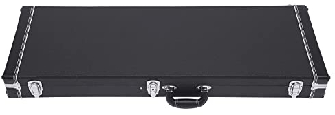 Gitarrenkoffer E-Gitarre Hartschalenkoffer Tragbare Rechteck Holz wetterfester Gitarrencase mit Lock Latch Polsterung für die meisten E-Gitarren, wie ST-Klasse, TELE, Fender und Ebenezer (Schwarz)