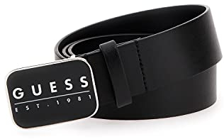 GUESS Herren Venezia Gürtel, Schwarz/schiere Freude, S