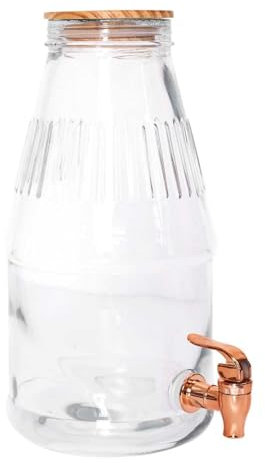 COOK CONCEPT, KA0638, Double Fontaine à Boisson Bistrot 2x4L - Design Élégant, Capacité Optimale, Facilité d'Utilisation, Entretien Pratique - Transparent, Taille : 2x4L, Couleur : Transparent