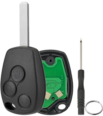 4AChip Porte-clés de voiture 3 boutons pour Dacia Duster Sandero Logan Renault Trafic Vauxhall Vivaro Fiat Talento Nissan NV300 433 MHz avec porte-clés tournevis