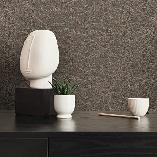 BRICOFLOR Braune Tapete mit Muster Vliestapete im Ethno Style ideal für Wohnzimmer und Schlafzimmer Wandtapete dunkelbraun