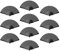 sourcing map Folding Fan Vintage Handheld Fans Plastic Folding Hand Fan Craft Folding Fan for Halloween Party Wedding Dancing Decoration Gifts 42x23cm/16.54x9.06,Pack of 10 (Black)