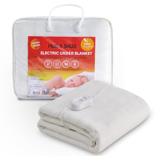 Electric Underblanket Double With 3 Heat Settings 100% Polyester Heated Mattress Pad Warm Blankets For Winter Electric Bed Warmer Overheat Protection Machine Washable, 120x135 Cm