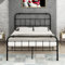 Realhotan Queen-Size-Bettgestell und Kopfteil – Plattform-Bettgestell für King-Size-Betten mit 45,7 cm Stauraum, einfache Installation, kein Boxspringbett erforderlich (schwarz)