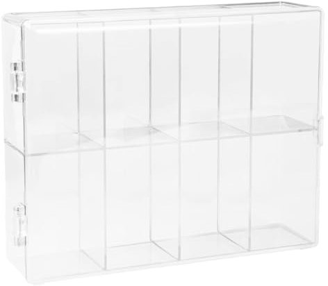Acryl Vitrine Schaukasten Plexiglas Box, Stapelbare Display Case Box mit Magnetischer Tür, Aufbewahrungsbox Abnehmbar Puppenvitrine, Sammlervitrine für Action Figuren Modellautos (8 Fächer)