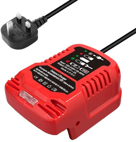 EID Mini Charger Fit for Milwaukee M18 18V Battery Li-ion, Vehicle Charger Charging for XC 48-59-1812 48-11-2420 48-11-1815 48-11-1840 48-11-1841 48-11-1850 (Not for 12V)