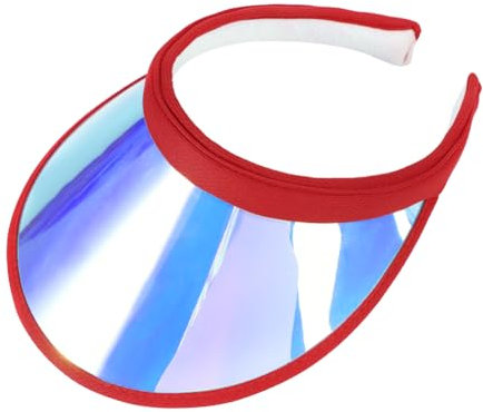 Sonnenhut Damen Herren Visor Cap Breite Krempe Schirmmütze Glänzender PVC Sonnenvisor Anti-UV Sonnenschutz Schirmkappe Sommerhut Wasserdichter Sonnenschild Schildkappe für Outdoor Sport Radfahren