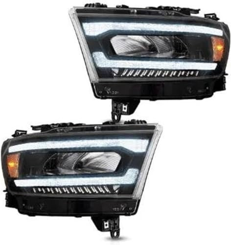 SibblE Auto Rücklicht-Komplettsets für Dodge RAM 1500 2019-UP, Frontscheinwerfer Scheinwerfer-Komplettsets Rücklicht-Komponenten,Amber