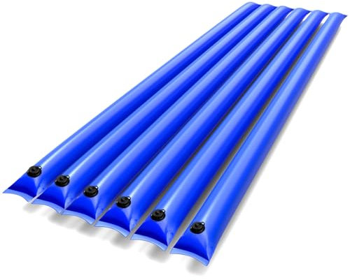 Camitlli Pool-Wasserbeutel, 0,7 mm, 3 m, robuste Wasserschläuche für Poolabdeckungen, Gewichte, blaue Schwimmbadabdeckung, Winterwasserschläuche, 6 Stück, dreilagiges Verbundmaterial