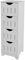XUANYU 4 Niveaux Petit Meuble de Salle de Bain Commode de Rangement Coulissant Tiroirs Armoire de Salle de Bain Support pour Papiers Toilettes Porte-Papier Toilette, Blanc 30×30×82 cm