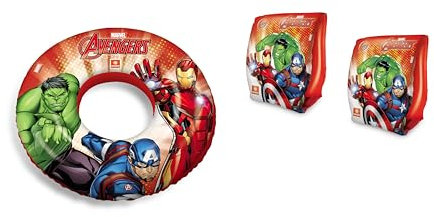 Mondo Toys - Set reposabrazos y Donut niños mar Verano Piscina (Avengers)