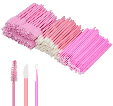 ANNAFRIS 300pcs Wimpern Bürsten Set Lippenpinsel Mascara Pinsel (Brush Kit-A)