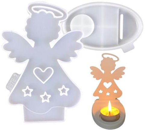 LdawyDE Stampi in Silicone per Gesso, Gesso Ceramico per Stampi in Silicone, Porta Candele Adatto per la Creazione di Candele Fai-da-te, Utilizzato per Decorazioni in Occasione di Fste, Compleanni
