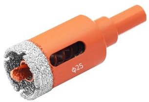 Meccion Diamond Hole Saw 25mm with Pilot Guide Bit, Professionals Brazed Diamond Drill Bit Hole Cutter for Tile, Porcelain, Glass, Ceramic, Marble