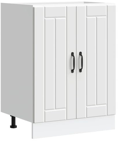 vidaXL Mueble bajo Fregadero Lucca Madera contrachapada Blanca