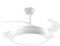 Citymart Ventilador de Techo LED con Aspas Retráctiles, Silencioso con Mando a Distancia motor DC 30W+Luz Led 54W, 6 velocidades con Memoria de la luz (Blanco Nelo)