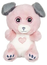 GIPSY Toys – PLÜSCHHUND CUTYDOOS Love – 13 cm – PUDERROSA UND GRAU MIT GESTICKTEM Herzen – Geschenk ZUM Valentinstag UND Muttertag