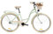 Goetze Style 28 Zoll Damen Citybike, Tiefeinsteiger, 1-Gang Rücktrittbremse, LED-Beleuchtung, Gepäckträger, Komfortsattel, Schutzbleche, Rattankorb mit Stoffeinsatz, Hollandrad für Stadt & Einkauf!