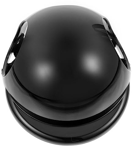 MERRYHAPY Haustierhelm Hundehelm Katzenhelm Mit Verstellbarem Innenfutter Leichter Schutzhelm Aus Schwarzem Material Sonnenschutz Und Regenschutz Für Kleine Haustiere