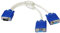 Cavo splitter VGA a Y, 1 maschio a doppia femmina, cavo adattatore per duplicazione dello schermo e configurazione multi display, 20 cm