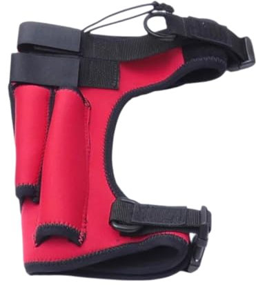 Baoblaze Tauch -Tauchbeinmesserhalter einstellbar bequemes Messer -Wickel -Beingurt zum Schwimmen Wasser Sport Camping Speerfishing, Rot