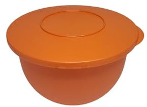 Tupperware Junge Welle Schüssel mit Deckel Servierschüssel Servieren (orange, 2,5 Liter)