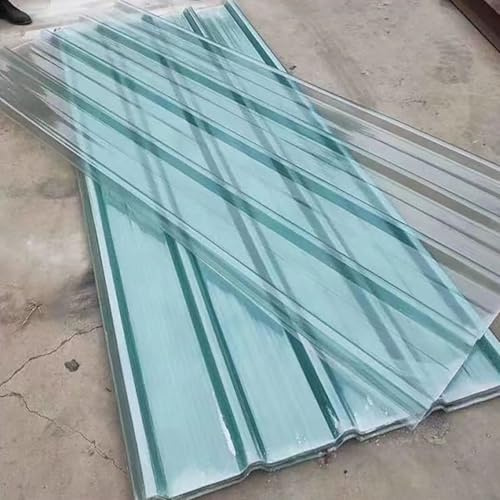 Placa Ondulada, Paneles De Techo Corrugado, Panel De Iluminación De Fibra De Vidrio, Chapa De Aislamiento FRP, Hojas Ondulada Para Invernaderos(9pcs,93x150cm/36.6x59in)