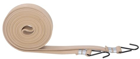 Spacnana Correa Elástica Resistente, Material de Látex, Cuerda Elástica Plana con Ganchos, 2,4 Cm de Ancho y 4,6 Mm de Grosor para Mudanzas y Equipaje Seguros (4M)