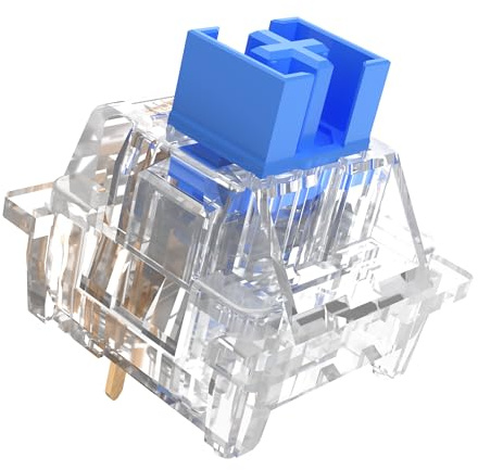 Zjmehty Outemu (Gaote) Lot de 108 commutateurs pour clavier mécanique de jeu MX à 3 broches 50 gf Clicky/RVB/DIY remplaçables/anti-poussière (bleu)