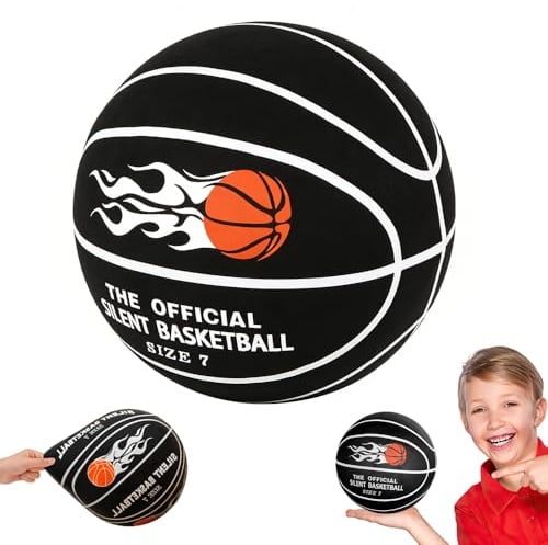 Hojalis Silent Basketball, Silent Shot Basketball Größe 7, SilentBasketball Indoo, LautloserBasketball, Hochdichter Schaumstoff, Silent Ball Basketballs Für Training