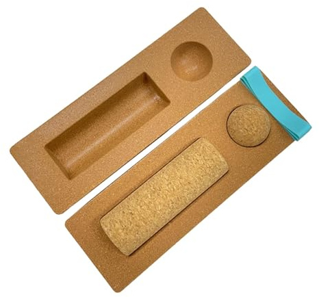 Kork-Balance-Board-Fußstärkungsgerät, 4-in-1-Set Mit Balance-Blöcken, Roller, Massageball Und Zehenbändern For Fußkraft Und Rumpfmuskulatur
