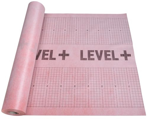 LEVEL+ TPO Abdichtungs- & Entkopplungsmatte 5 m² für Fliesen | wasserdicht, rissüberbrückend, innen & außen, Bad, Balkon, Terrasse, Dusche TPO