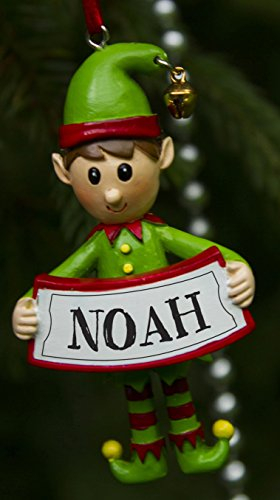 Boxer Gifts Noah Elf Christbaumschmuck | Tolle Weihnachtskugel Ornament Geschenk | Eine für die ganze Familie, Keramik, Mehrfarbig, 8 x 4.5 x 2 cm