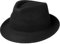 Lipodo Trilby Hut aus Wollfilz Damen/Herren - Filzhut Herrenhut Made in Italy - Italienischer Wollhut Herbst/Winter - Wollfilzhut schwarz XL (60-61 cm)