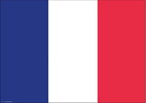 Tischsets | Platzsets aus Premium Papier - Frankreich Flagge - 10 Stück - hochwertige Tischdekoration 44 x 32 cm ideale Dekoration für französische Partys oder Mottoabende