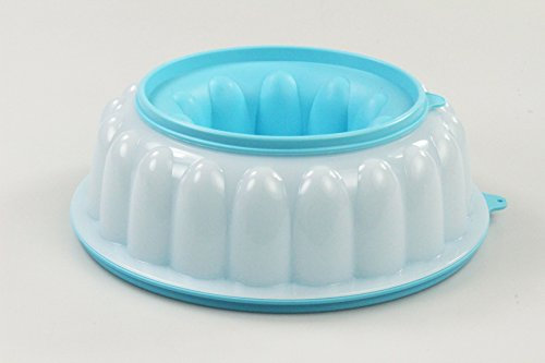 TUPPERWARE Kleiner Prinz Kranz Sturzform Puddingform Form 1,0 L hellblau-weiß