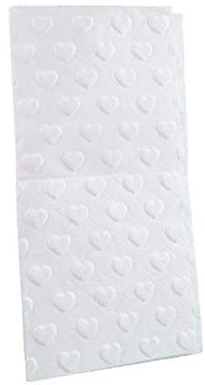 10 geprägte Taschentücher Muster kleine Herzen, durcheinander, für Hochzeiten, für die Freudentränen