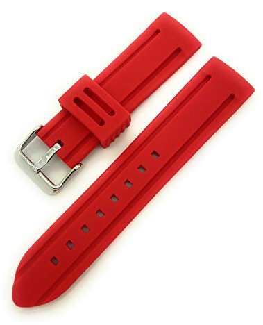 Uhrenarmband aus weichem Gummi, 22 mm