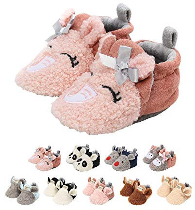 Stivali Invernali per Bambino, Unisex Neonato Carino Suola Antiscivolo Stivali Scarpe in Cotone Spesse Scarponi da Neve (0-6 Mesi, A_ Elefante)