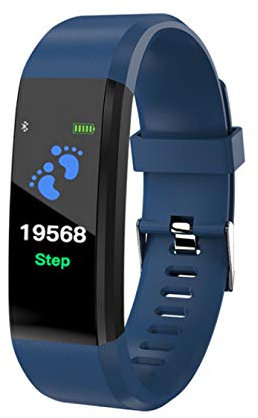 HPYHPY Watch blue sports bracelet heart rate blood pressure smart belt fitness tracker ladies smart watch
