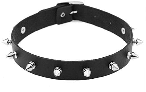 Casecover Spike Nieten Halsband Unisex Gothic Leder O-Ring-halsketten-Metall Verzierte Halsbänder Zubehör Für Frauen Männer