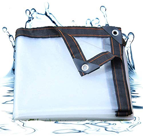 Clear Tarp 3x4m, Tarpaulin Waterproof Heavy Duty, Tarps with Grommets for Patios, Multi Purpose, Durable, Tear Proof, for Tarpaulin Canopy Tent, Boat, RV or Pool Cover