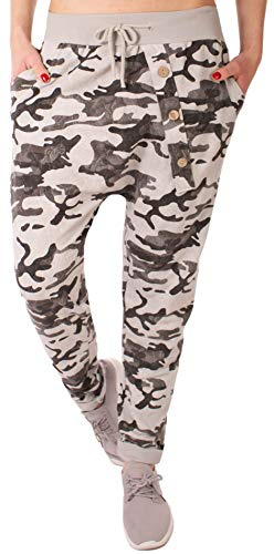 stylx Damen Jogginghose Größe 36-50 Sweatpants Sterne Boyfriend Ali Baba Style Anker Camouflage Uni Farben