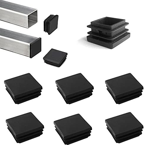 YouU 80x80mm Vierkantrohr Schwarz Kunststoff Stecker Endkappe Zaunpfosten Rohrabdeckung Rohr Stuhl Gleiteinsatz Finishing Stecker Schwere Rohrpfosten Endkappe 6 Stücke