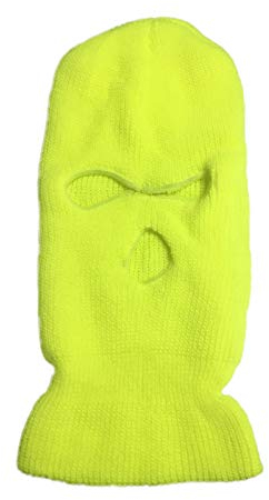 Zukmuk Sturmmaske Schwarz Sturmhaube Fahrrad Winter Balaclava Winter Sturmhaube Herren Fahrradmütze unter Helm (Einheitsgröße, Gelb B)