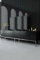 Dmora - Fernsehschrank Regulus, Ständer für Wohnzimmerfernseher, Niedriges Wohnzimmer-Sideboard, TV-Ständerbasis, 180x30h47 cm, Schwarz und Silber